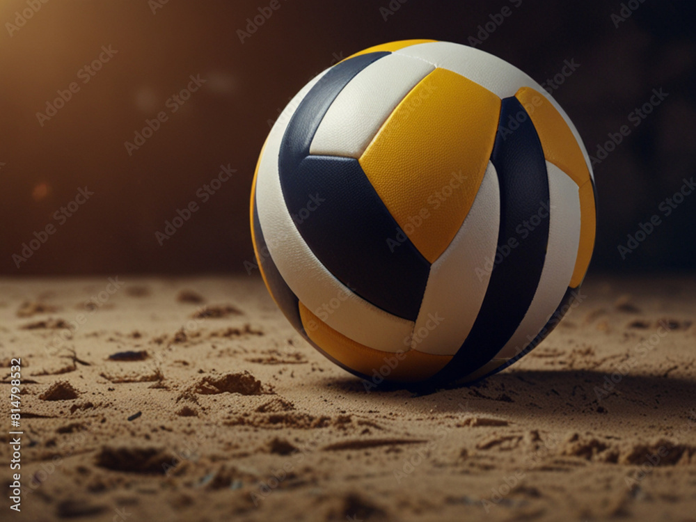volleyball on the sand background