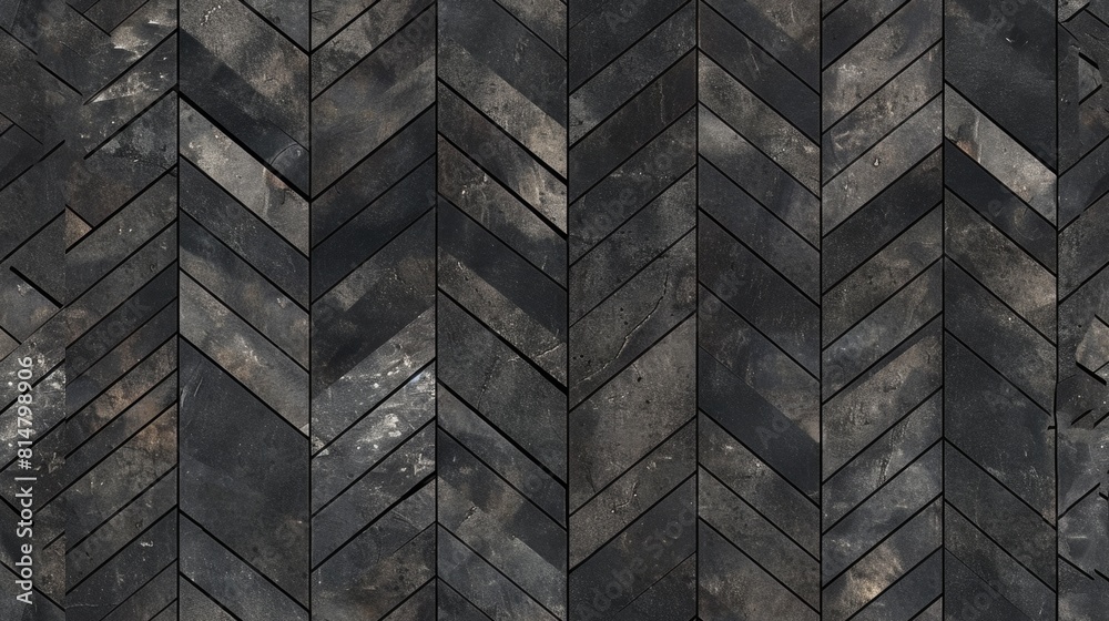 Minimalist Charcoal Grey Herringbone Weave Background