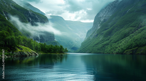 lake in green mountains beautiful landscape relaxing nature wallpaper 