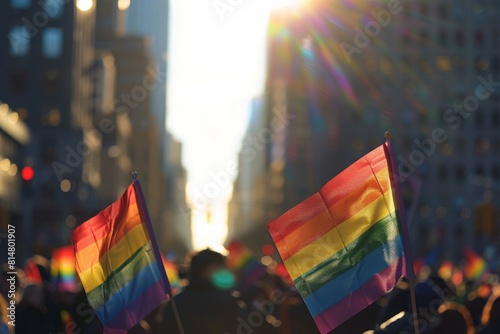 With banners held high and voices raised in solidarity, the crowd in the Pride celebration marched proudly down the street, their presence a powerful statement of visibility and defiance 
