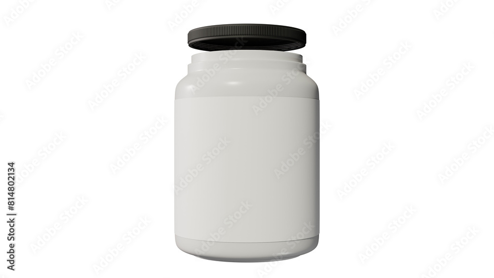 a white bottle with a black lid a white bottle with a black lid