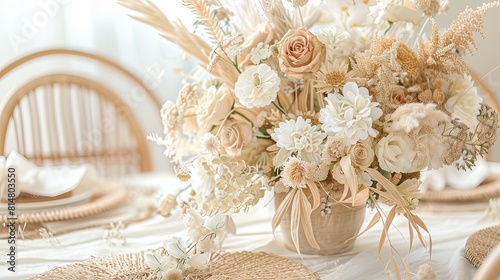 Flowers boho wedding bouquet © Creation
