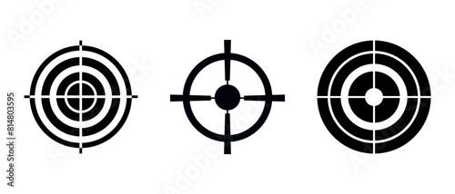 Set of Aim, Target and Goal icons. Set aim icon in trendy flat style isolated on white background