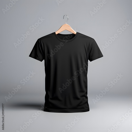 man and women white color and black color plain realistic studio photography t-shirt image The concept of emotion, strength, and fun. Casual wear. 
Space for text and logo. Generated AI 