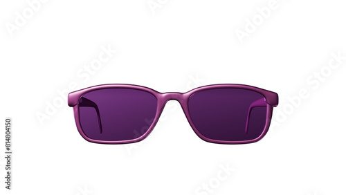 a pair of purple sunglasses on a black background