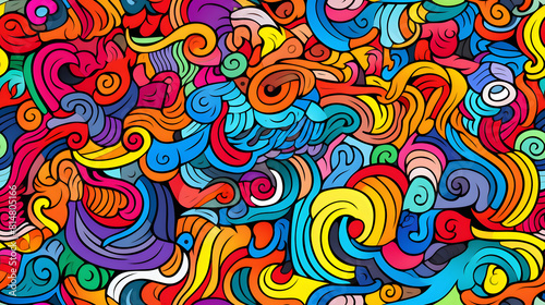 stunning doodle mania graffiti pattern geometric shapes design poster background