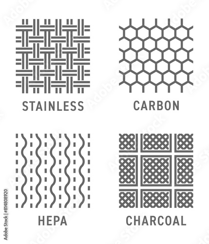 Air filters - Stainless, Carbon, HEPA, Charcoal