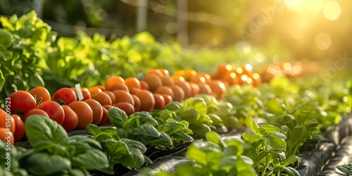 Farm sustainably with IoT sensors in hydroponic systems for optimal crop growth. Concept Sustainable Farming, IoT Sensors, Hydroponic Systems, Crop Growth Optimization, Farm Technology