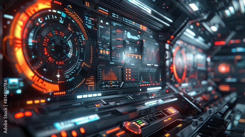 Design a spaceship cockpit control panel that would be suitable for use in a sci-fi movie Design a spaceship cockpit control panel that would be suitable for use in a sci-fi movie