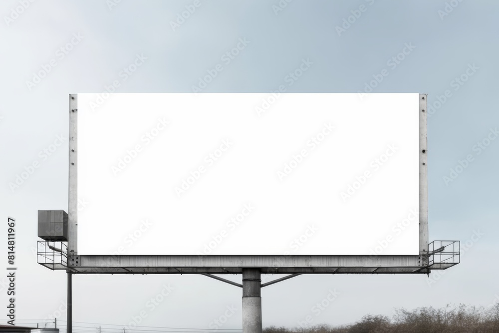 Blank a large billboard on the sky view background. Blank a large billboard on the sky view background.