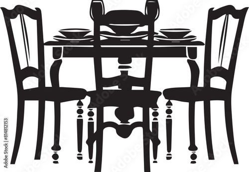 chairs and tables silhouette