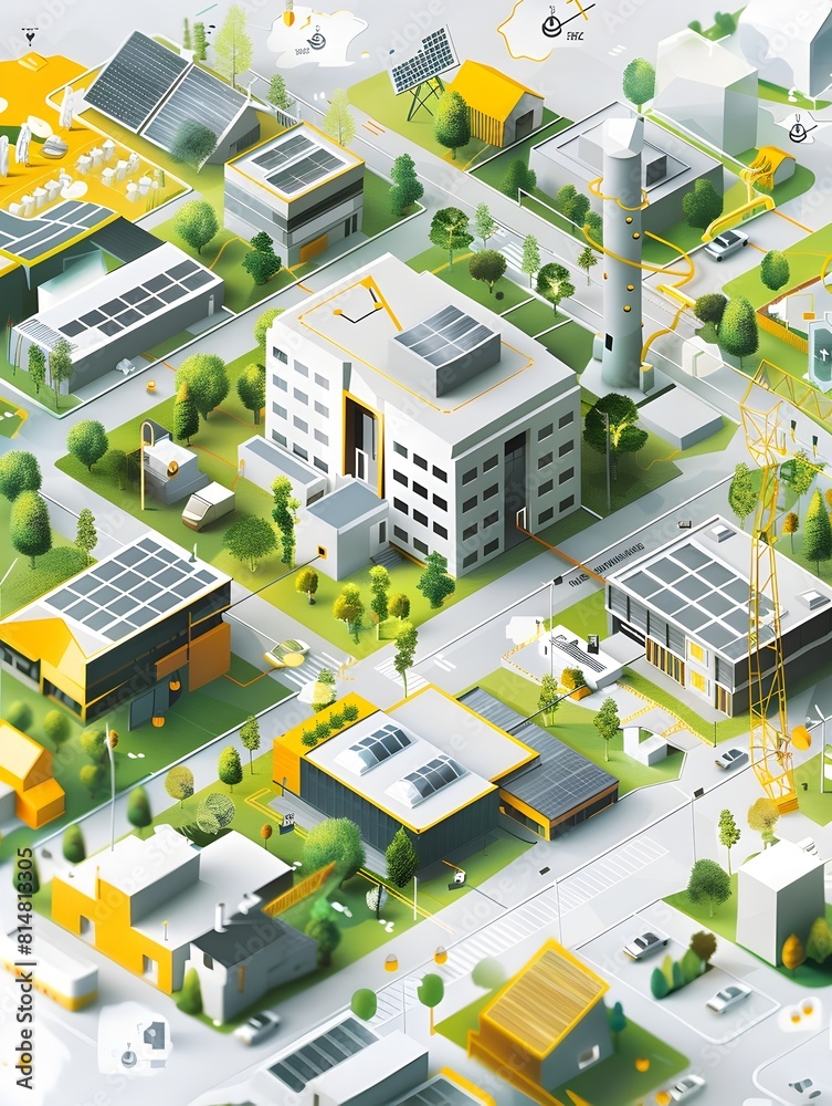 Sustainable Urban Landscape with Net Zero Energy Buildings and Renewable Infrastructure