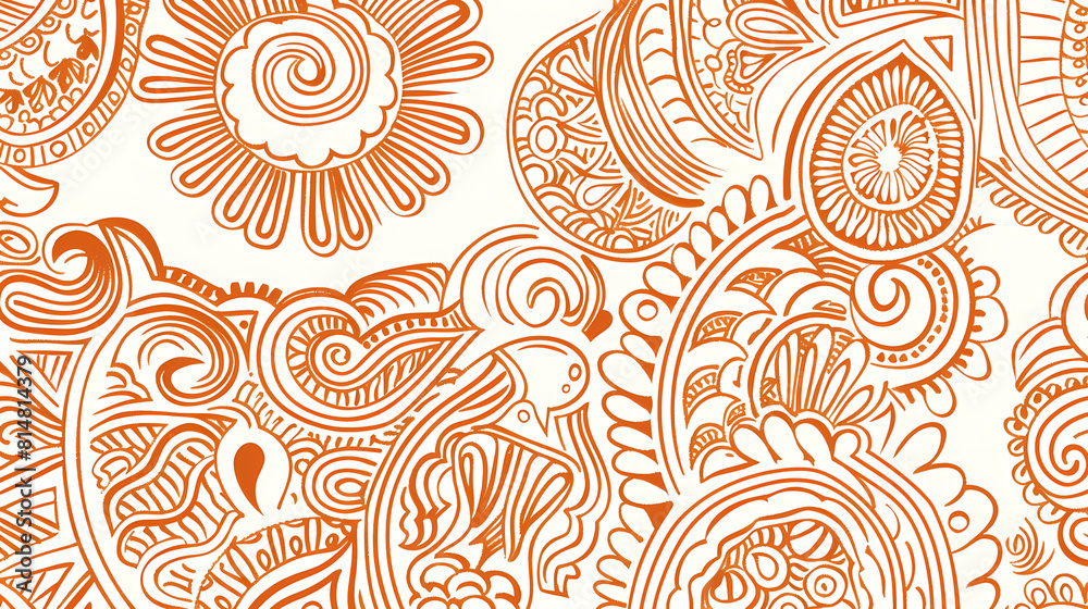 Fototapeta premium Abstract Seamless pattern with floral element henna style vector image