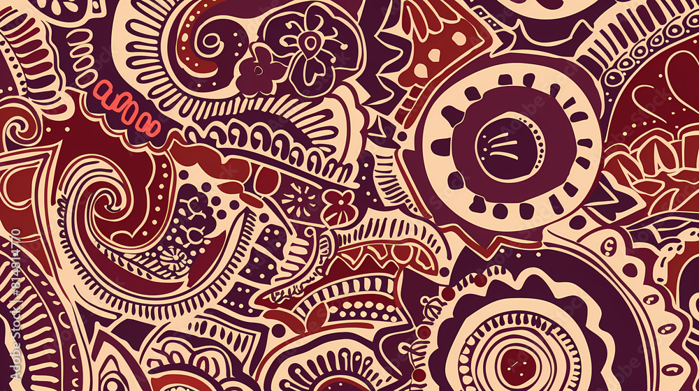 Fototapeta premium Abstract Seamless pattern with floral element henna style vector image