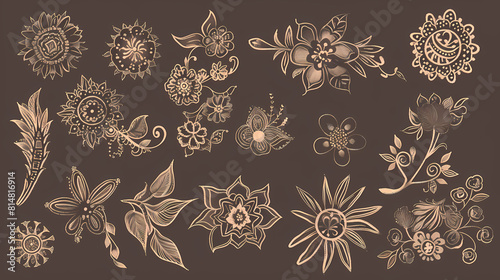 Wallpaper Mural Old lace seamless pattern ornamental flowers vector image Torontodigital.ca