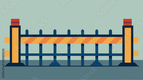 The fence itself is a feat of engineering carefully designed to withstand the weight of construction materials and machinery p against it. But a the. Vector illustration