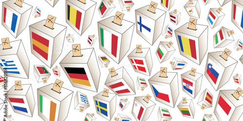 European box urn pattern background . vector illustration photo