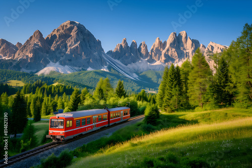 Scenic railway in the mountains