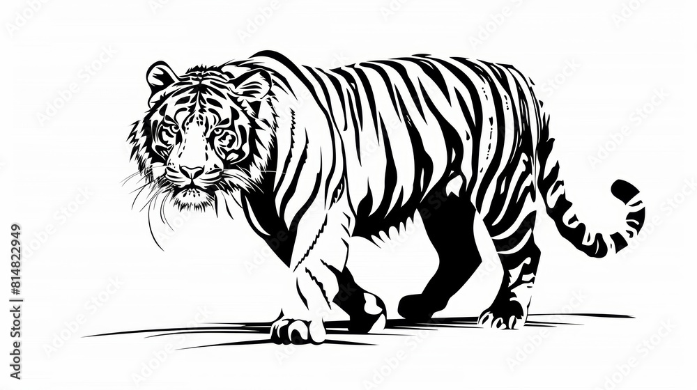 Fototapeta premium Majestic Tiger Silhouette