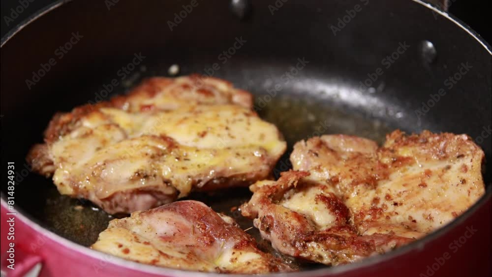 Steaming Chicken in Aromatic Broth Close Up Stock Video Steaming Chicken in Aromatic Broth Close Up Stock Video
