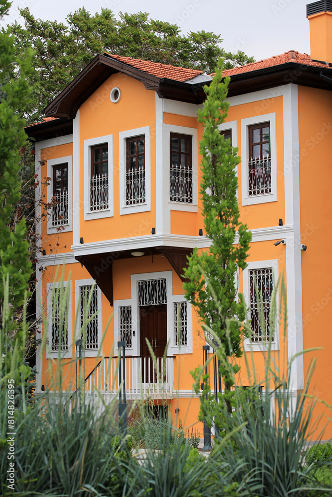 Traditional Konya houses on Kemaliye Street. Houses with bay windows belonging to the first years of the republican period. Traditional Konya houses on Kemaliye Street. Houses with bay windows belonging to the first years of the republican period.