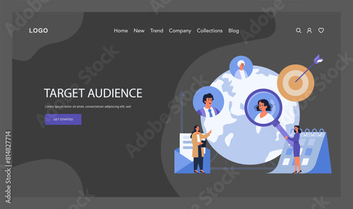 Target Audience concept. Flat vector illustration