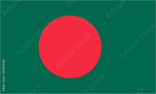 Bangladesh official flag vector with standard size and proportion. National flag emblem with accurate size and colors.