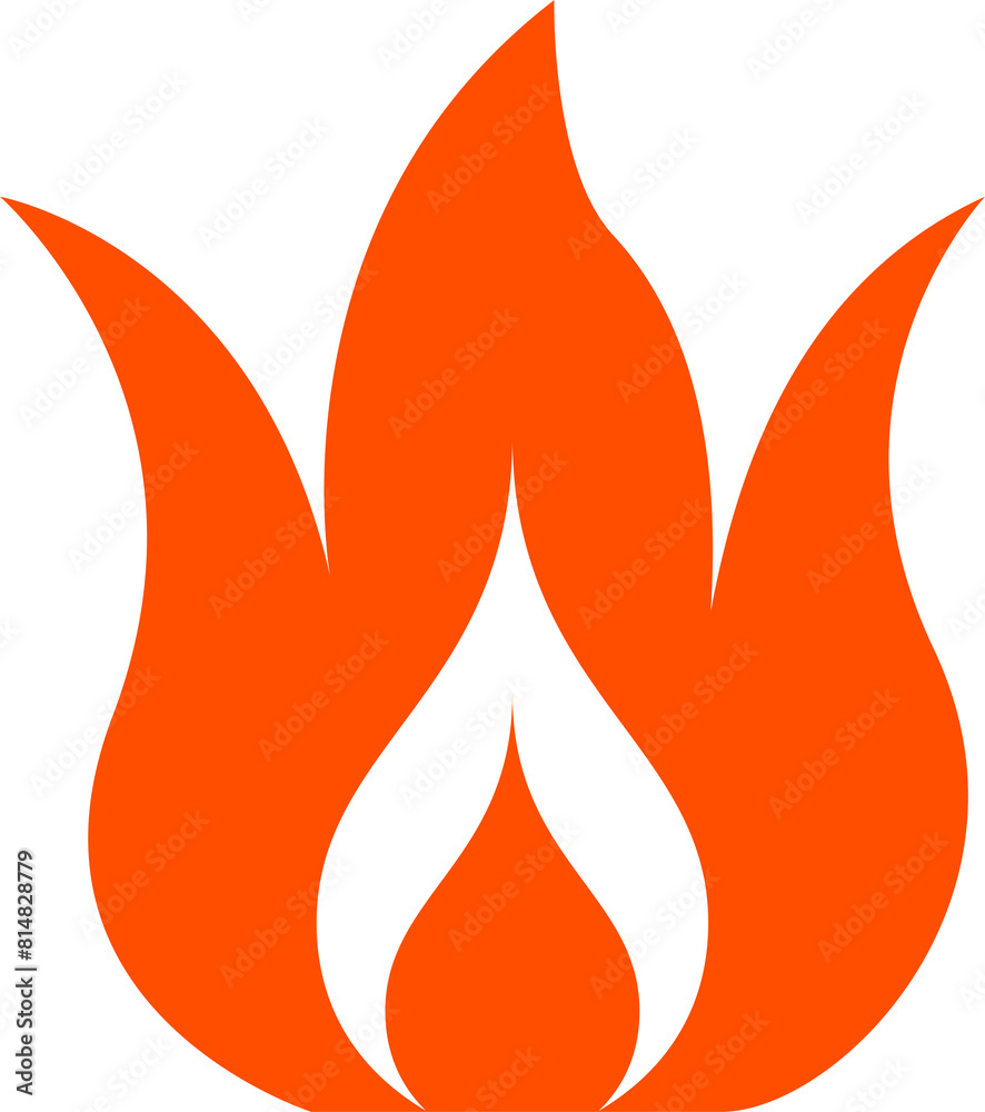 Hot burning fire icon illustration. Hot burning fire icon illustration.