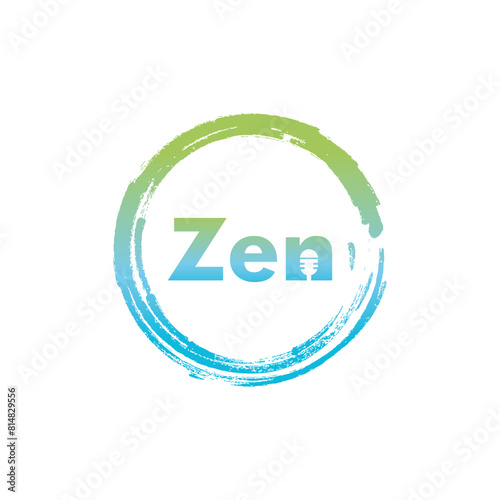 Zen podcast logo design vector.