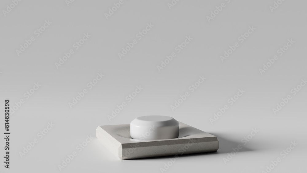 a white cup sitting on top of a white plate