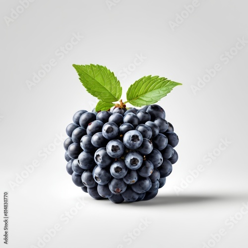 Blackberry isolated on white, front view