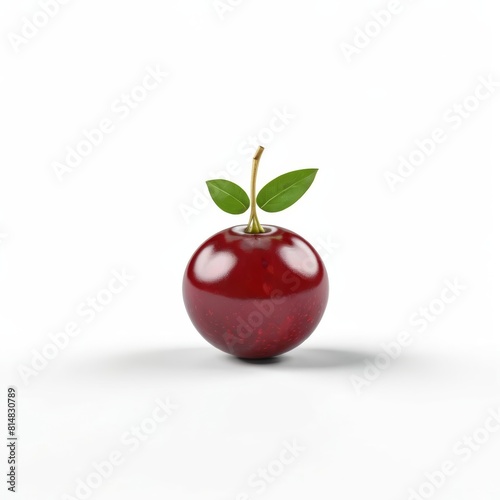 Cranberry isolated on white, front view