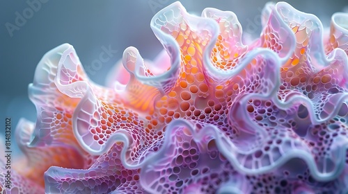 Behold the mesmerizing beauty of a plant cell's Golgi apparatus, where membranes stack and unfold like origami sculptures.