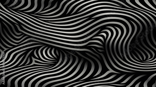 op art piece that subtly includes a cryptid in its design poster background