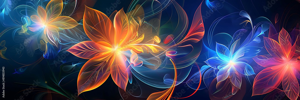 abstract floral background featuring a vibrant yellow flower abstract floral background featuring a vibrant yellow flower