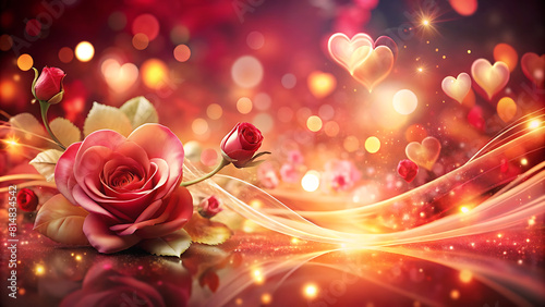 realistic red roses background