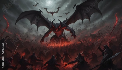 A demonic horde descending upon the mortal realm l upscaled_3 photo