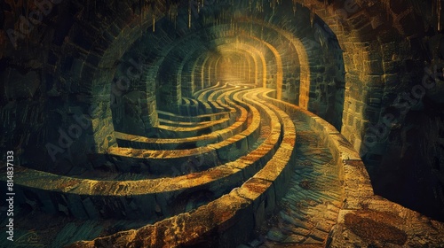 Time-worn labyrinth with hidden chambers © javier