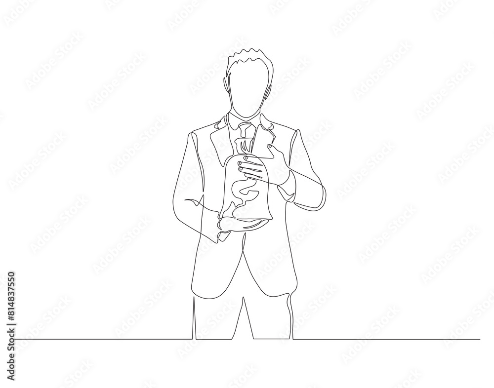 Continuous one line drawing of businessman explaining strategy. One line drawing illustration of businessman explaining. Presentation for work concept. Editable outline.
Continuous one line drawing of businessman explaining strategy. One line drawing illustration of businessman explaining. Presentation for work concept. Editable outline.