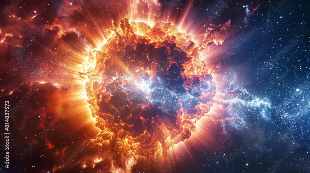Shockwaves of energy from celestial supernova Shockwaves of energy from celestial supernova