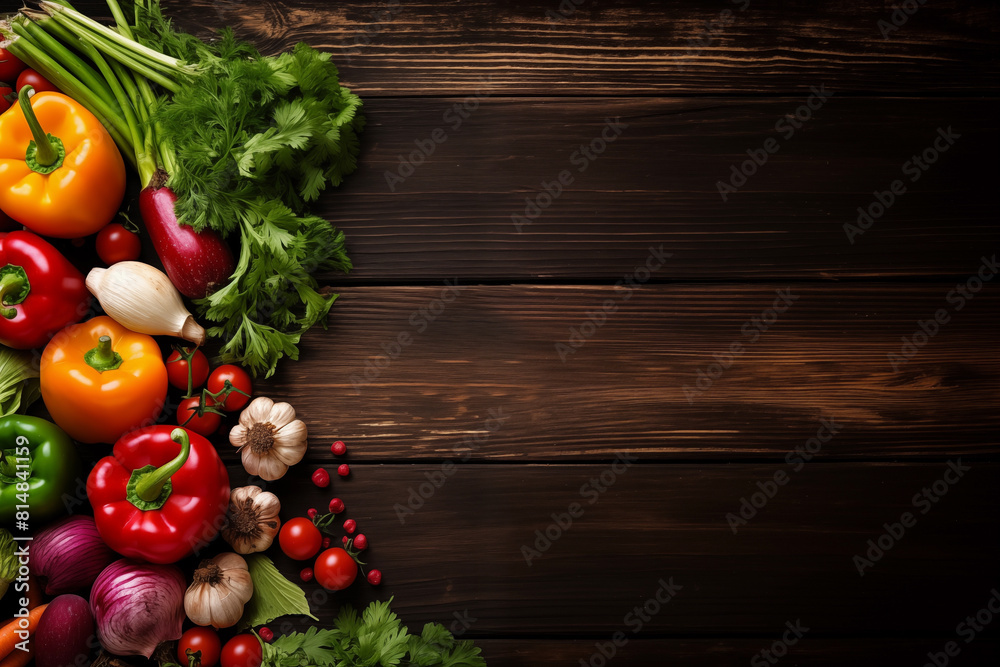 fresh vegetables on wooden background fresh vegetables on wooden background
