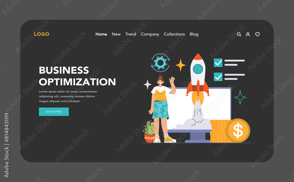 Business Optimization concept. Flat vector illustration Business Optimization concept. Flat vector illustration