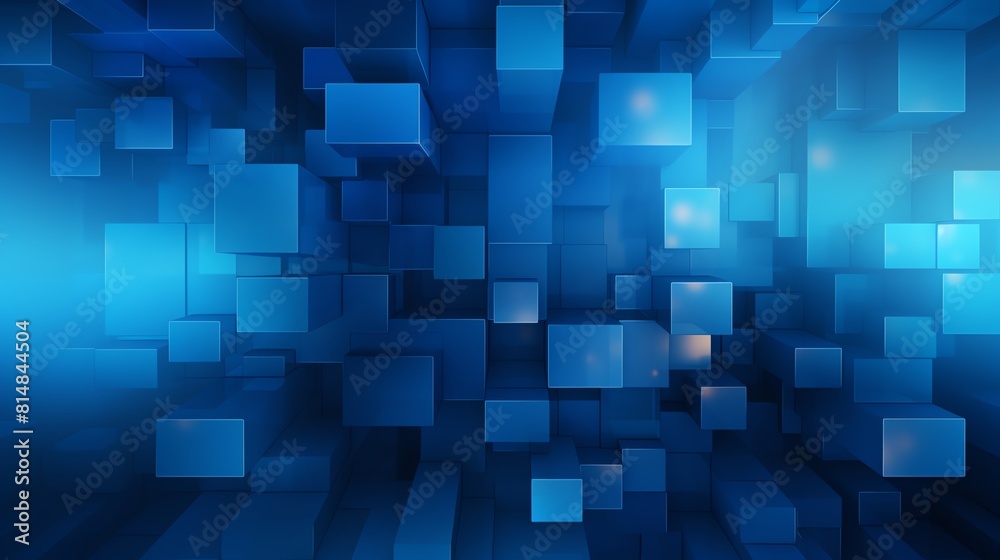 Create a 3D rendering of a blue and white geometric pattern Create a 3D rendering of a blue and white geometric pattern