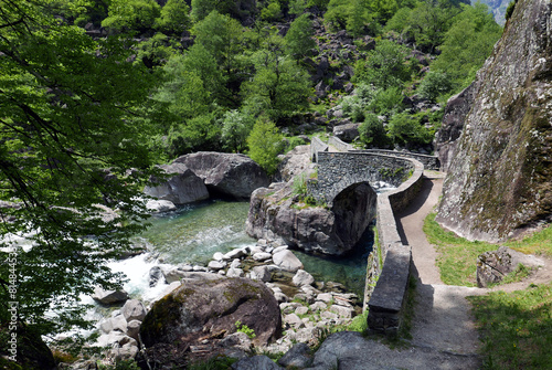 Ancient Stone Bridge in Switzerland