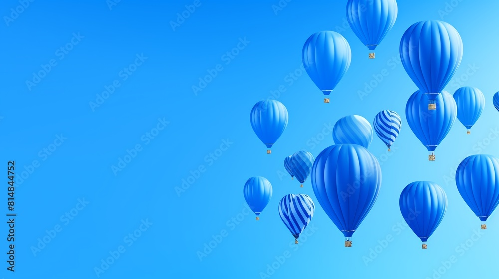 Obraz premium A beautiful blue sky with a gradient from light blue to dark blue