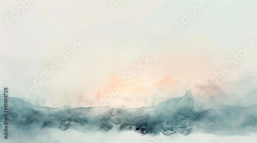 A light colored pastel vector illustration of landscape, background 