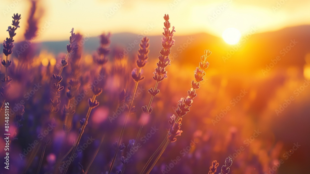 Photographing the summer sunset in the lavender field close to Valensole. Daylight in Provence, France is realistic Photographing the summer sunset in the lavender field close to Valensole. Daylight in Provence, France is realistic