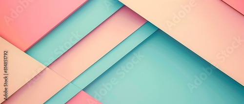 Pastel color background geometric shapes