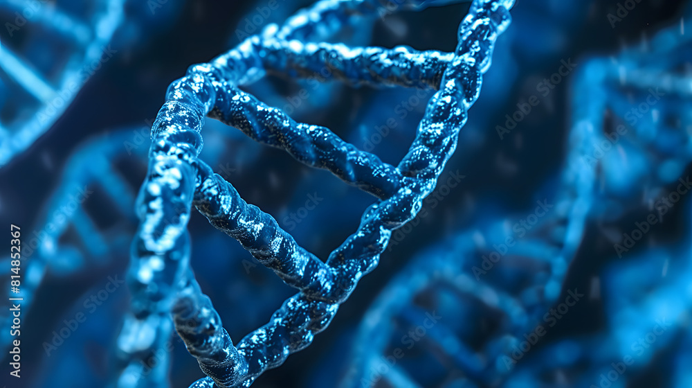 DNA gene helix spiral molecule structure blue background DNA gene helix spiral molecule structure blue background