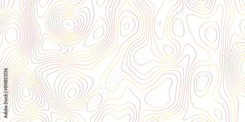 Abstract wavy topographic map. Abstract wavy and curved lines background. Abstract geometric topographic contour map background.